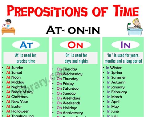 on 5pm or at 5pm|PREPOSITIONS OF TIME – AT / ON / IN .
